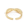 Brass Micro Pave Cubic Zirconia Open Rings RJEW-J017-VC197-3