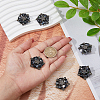 DICOSMETIC 6Pcs 1-Hole Alloy Rhinestone Shank Buttons DIY-DC0002-65-3