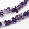 Chips Natural Amethyst Beads Strands X-G-N0164-62-2
