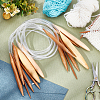 CHGCRAFT 7Pcs 7 Style Bamboo Circular Knitting Needles DIY-CA0005-02-4