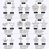 SUPERFINDINGS 36Pcs 9 Styles Alloy Rhinestone Pendants ALRI-FH0001-09-6