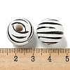 Printed Wood European Beads WOOD-G022-14A-3