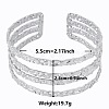 Non-Tarnish Vintage Hammered 304 Stainless Steel Cuff Bangles for Women OO0965-1-1