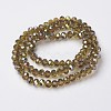 Electroplate Transparent Glass Beads Strands EGLA-A034-T8mm-S04-2