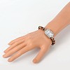 Rectangle Alloy Rhinestone Electronic Watch Bracelets BJEW-JB01737-04-5