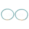 2Pcs 2 Styles Glass Seed Beaded Stretch Bracelet Sets for Women BJEW-JB11373-05-4