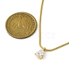 Brass Cubic Zirconia Charms Necklace NJEW-JN04919-3