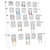 DIY 5-Tier Stairs Shape Acrylic Earring Displays Holder Set ODIS-WH0029-64B-7