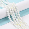 Electroplate Opaque Solid Color Glass Beads Strands EGLA-A034-P6mm-L17-5