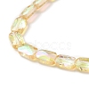 Transparent Electroplate Glass Beads Strands EGLA-I017-03-FR04-3