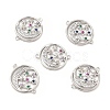 Brass Micro Pave Colorful Cubic Zirconia Connector Charms KK-E068-VB038-2