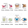 SUPERFINDINGS 48Pcs 12 Color Alloy Butterfly Pendants PALLOY-FH0001-76-6
