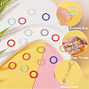   270Pcs 9 Colors Embossed Style Iron Open Jump Rings IFIN-PH0001-84-6