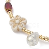 Glass Seed & Plastic Pearl Beaded Bracelet for Women BJEW-JB09687-2