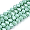 Electroplate Glass Beads Strands X-EGLA-A034-P4mm-A20-1