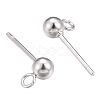 30Pcs 3 Size 304 Stainless Steel Ball Stud Earring Post STAS-LS0001-06S-5