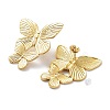 304 Stainless Steel Butterfly Stud Earrings EJEW-Z032-01G-2