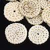 Handmade Reed Cane/Rattan Woven Beads WOVE-T005-13B-1