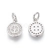 Eco-Friendly Brass Micro Pave Cubic Zirconia Charms ZIRC-J021-18-RS-3