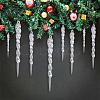 WADORN 45Pcs Christmas Plastic Icicle Drop Pendant Decorations DIY-WR0003-04-6