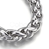 304 Stainless Steel Wheat Chain Bracelets BJEW-L634-12P-2