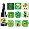 9 Sheets Saint Patrick's Day Theme Paper Self Adhesive Clover Label Stickers PW-WG62371-01-2