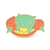 Frog and Strawberry Enamel Pin JEWB-P008-C01-1