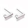 Non-Tarnish 304 Stainless Steel Stud Earring Findings X-STAS-E482-03B-P-2