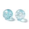 Transparent Crackle Glass Beads GLAA-P029-01-4