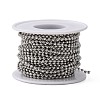 304 Stainless Steel Ball Chains CHS-A002B-2.4mm-3
