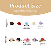 PandaHall Jewelry 10 Style Polyester Imitation Flower Ornamenrt Accessories DIY-PJ0001-33-3