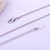 Platinum Plated Tin Alloy Twisted Singapore Chain Fine Necklaces NJEW-BB10190-18-2