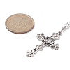 Glass Beaded Rosary Bead Necklaces NJEW-JN04326-3