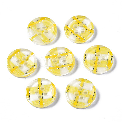 Resin Buttons BUTT-N017-01G-1