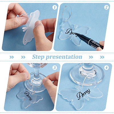 DIY Blank Wine Glass Charm Making Kit DIY-FG0004-59C-1