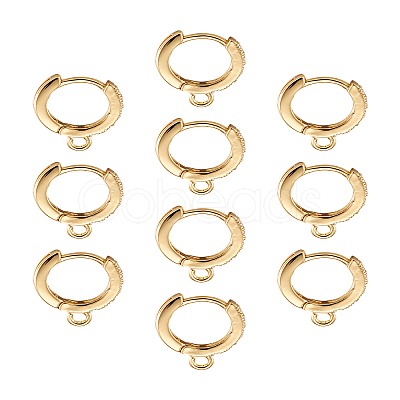 Eco-Friendly Brass Earring Hoops Findings KK-TA0007-40-1