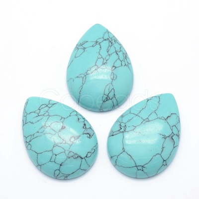 Synthetic Turquoise Cabochons G-P393-G10-1