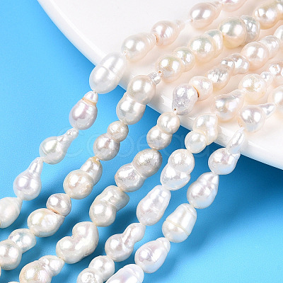 Natural Baroque Pearl Keshi Pearl Beads Strands PEAR-S020-F10-02-1