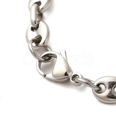 202 Stainless Steel Rosary Bead Necklaces STAS-A100-09P-1