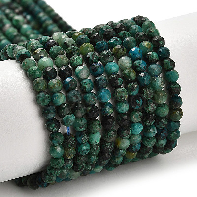 Natural Chrysocolla Beads Strands G-K373-B07-03-1