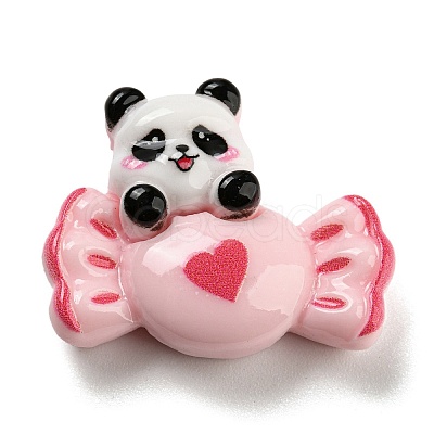 Panda Theme Opaque Resin Decoden Cabochons RESI-H154-02D-1