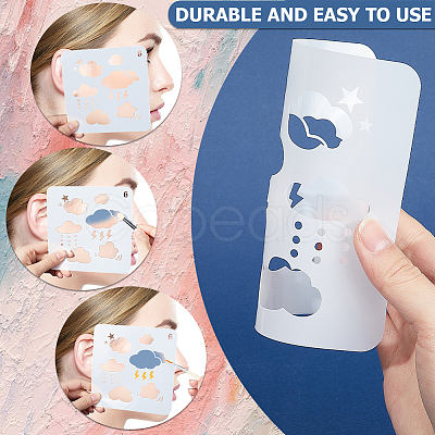 PET Plastic Face Drawing Painting Stencils Templates DIY-WH0304-914B-1