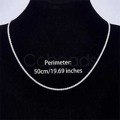 925 Sterling Silver Thin Dainty Link Chain Necklace for Women Men JN1096A-03-1