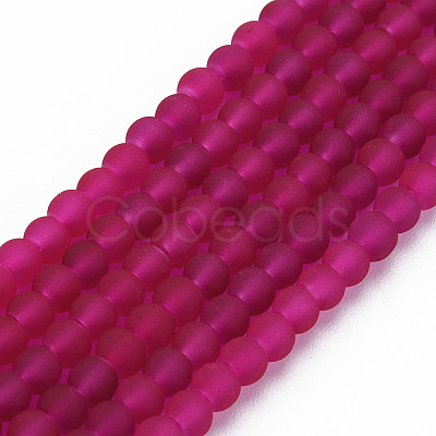 Transparent Glass Bead Strands GLAA-S031-4mm-39-1