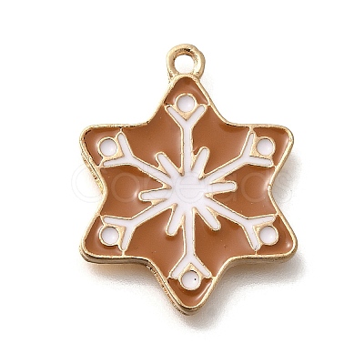 Christmas Theme Alloy Enamel Pendants ENAM-Q509-01KCG-13-1