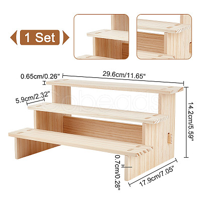 3-Tier Wood Model Toy Display Riser ODIS-WH0329-66C-1