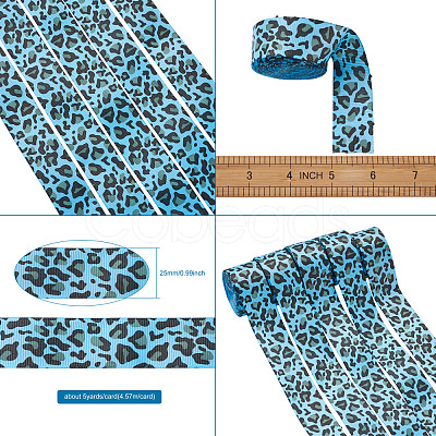 Leopard Printed Grosgrain Ribbons OCOR-TA0001-22A-1