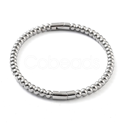 Non-Tarnish 201 Stainless Steel Hinged Bangle STAS-Z057-01D-1