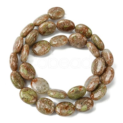 Natural Unakite Beads Strands G-K365-B08-02-1