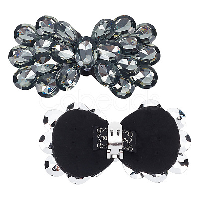 2Pcs Alloy Rhinestone Shoe Decorations AJEW-FG0002-87B-1